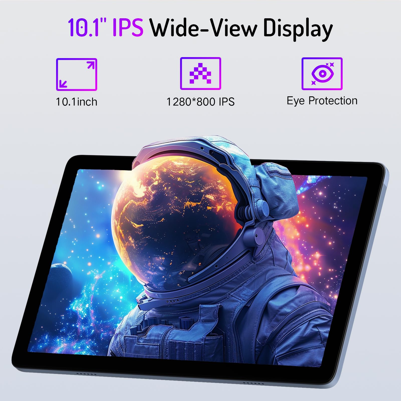 Lectrus Android 15 Tablet, 10.1-Inch Tablets Pc, 12Gb Ram +128Gb Rom (Expand To 2Tb), Octa-Core, Hd Ips Touchscreen, 10H Battery